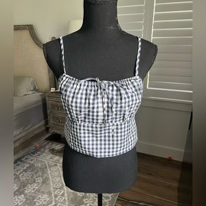 Abercrombie gingham crop top